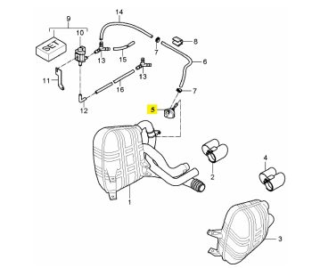 IMS GENUINE PORSCHE NEW SPORT EXHAUST VACUUM REPLACEMENT UNIT 99711168000 - PORSCHE CARRERA 997 2004-2012