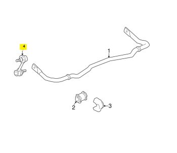 IMS GENUINE PORSCHE NEW REAR RIGHT STABILIZER LINKAGE 99733307006 - PORSCHE CARRERA 997 2004-2012