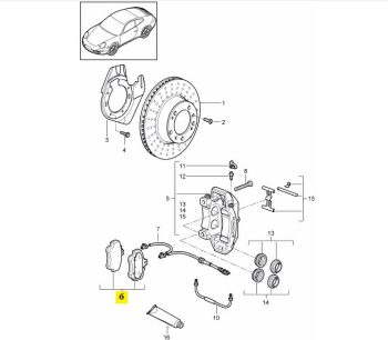 IMS GENUINE PORSCHE NEW FRONT BRAKE PAD 99735193806 - PORSCHE CARRERA 997 2004-2012