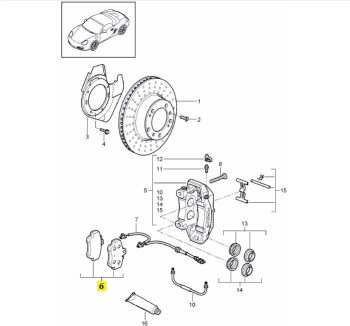 IMS GENUINE PORSCHE NEW FRONT/ REAR BRAKE PAD 99735193906 - PORSCHE CAYMAN 987, CARRERA 997 1996-2012