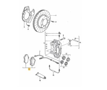 IMS GENUINE PORSCHE NEW FRONT BRAKE PAD 99735194902 - PORSCHE CARRERA TURBO 996, 997 2004-2012