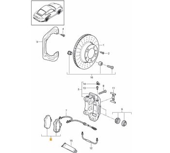 IMS GENUINE PORSCHE NEW REAR BRAKE PAD PCCB 99735294702 - PORSCHE CARRERA TURBO 997 2004-2012