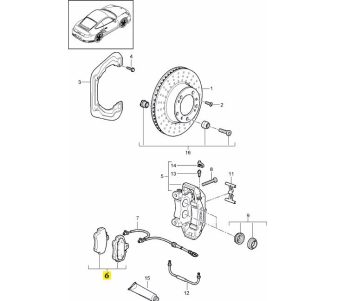 IMS GENUINE PORSCHE NEW REAR BRAKE PAD 99735294905 - PORSCHE CARRERA 997 2004-2012