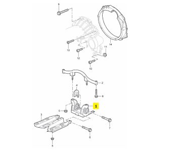 IMS GENUINE PORSCHE NEW GEARBOX MOUNTING TRANSMISSION CASING 99737503303 - PORSCHE CARRERA 996, 997 1997-2012