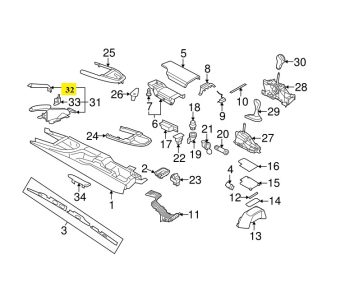 IMS GENUINE PORSCHE NEW HANDBRAKE COVER 997424155008YR - PORSCHE BOXSTER 987/ CARRERA 997/ CAYMAN 987 2004-2012