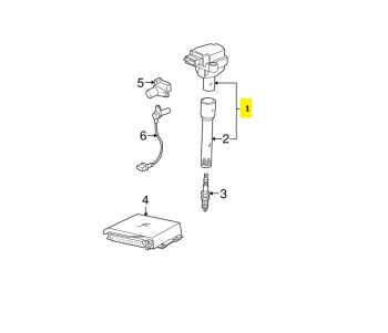 IMS GENUINE PORSCHE NEW IGNITION COIL 99760210700 - PORSCHE CARRERA 996/ BOXSTER 986 1996-2005