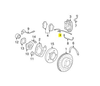IMS GENUINE PORSCHE NEW FRONT BRAKE SENSOR 99761267700 - PORSCHE CARRERA 996, 997 1997-2012