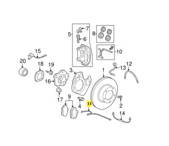 IMS GENUINE PORSCHE NEW FRONT  BRAKE SENSOR 99761275900 - PORSCHE BOXSTER 987/ CARRERA 997/ CAYMAN 987 2004-2012