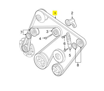 IMS GENUINE PORSCHE NEW SERPENTINE BELTING 99919237950 - PORSCHE CARRERA 996, 997 1997-2012