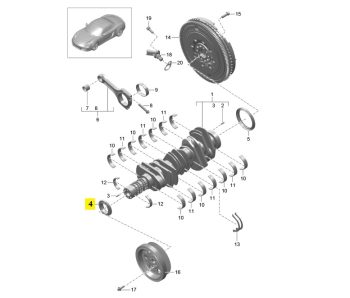 IMS GENUINE PORSCHE NEW SHAFT SEALING RING 9A110122202 - PORSCHE CARRERA 997, 991/ BOXSTER/ CAYMAN 2004-PRESENT