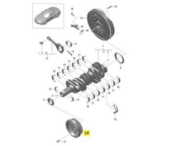 IMS GENUINE PORSCHE NEW CRANKSHAFT PULLEY 9A110214603 - PORSCHE BOXSTER 981/ CARRERA 997, 991/ CAYMAN 981 2004-PRESENT
