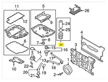 IMS GENUINE PORSCHE NEW OIL FILTER WITH HOUSING 9A110702400 - PORSCHE BOXSTER 981, 987/ CAYMAN 981, 987 2.7/2.9/3.4L 2005-2016