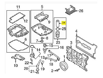IMS GENUINE PORSCHE NEW OIL FILTER 9A110722400 - PORSCHE BOXSTER 987, 981/ CAYMAN 987, 981 2.7/2.9L 2005-2016