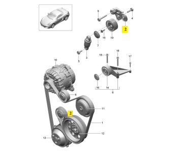 IMS GENUINE PORSCHE NEW BELTING TENSIONAL PULLEY 9A210221100 - PORSCHE CARRERA 997, 991/ BOXSTER 987, SPYDER/ CAYMAN 981 2004-PRESENT