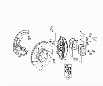 IMS GENUINE MERCEDES BENZ FRONT BRAKE PAD A0084200220- MERCEDES BENZ S500 W222  2014-PRESENT