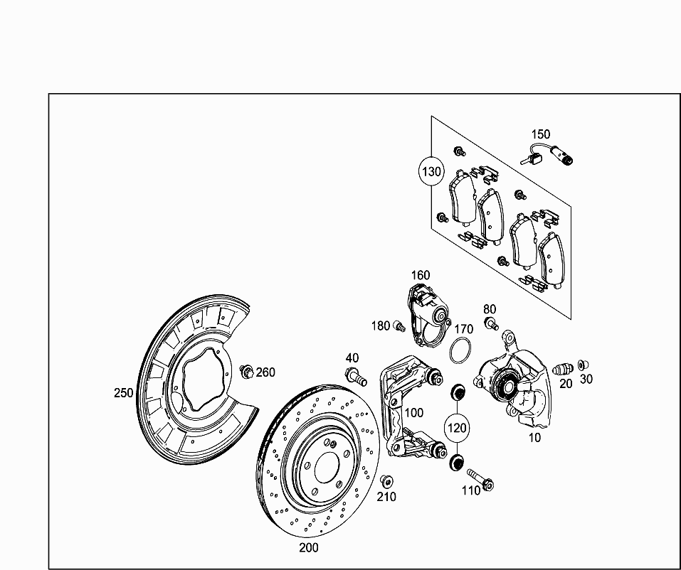 IMS GENUINE MERCEDES BENZ REAR BRAKE PAD A0084200820- MERCEDES BENZ W222 2014-PRESENT