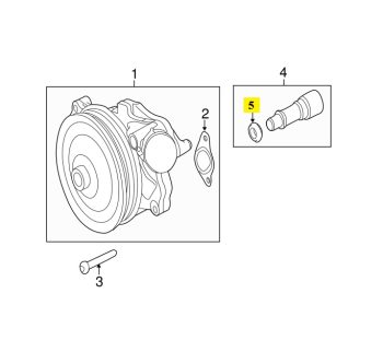 IMS GENUINE JAGUAR NEW WATER PUMP O'RING AJ811539 - JAGUAR F PACE X761/ XE X760/ XF X250/ XJ X351, XJR 2007-PRESENT
