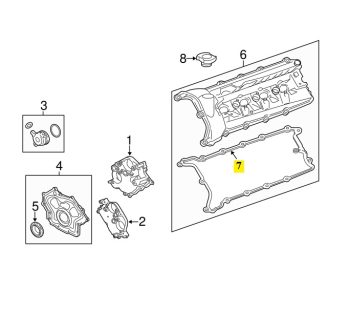 IMS GENUINE JAGUAR NEW RIGHT VALVE COVER GASKET AJ813020 - JAGUAR F TYPE COUPE/ XE X760/ XF X260/ XJ X351 2007-PRESENT