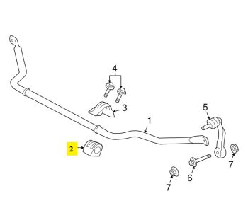 IMS JAGUAR GENUINE  FRONT ANTI BAR BUSH C2C35589- JAGUAR XF X260 2009-PRESENT