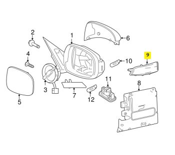 IMS GENUINE JAGUAR NEW LEFT INDICATOR C2C37092 - JAGUAR XF X250 2007-2015