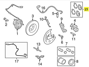 IMS GENUINE JAGUAR NEW FRONT BRAKE PAD C2Z14096 - JAGUAR XF X250, XJ X351, S-TYPE 1999-PRESENT