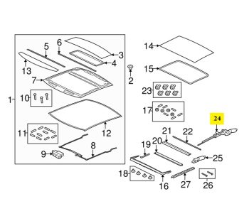 IMS GENUINE JAGUAR NEW RIGHT SUN ROOF MOTOR C2D23451 - JAGUAR XJ X351 2007-PRESENT