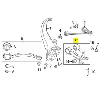 IMS GENUINE JAGUAR NEW RIGHT LOWER SUSPENSION ARM C2D35200 - JAGUAR XJ X351 2007-PRESENT
