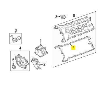 IMS GENUINE JAGUAR NEW RIGHT VALVE COVER RUBBER GASKET C2D3525 - JAGUAR F TYPE COUPE/ XF X260/ XJ X351 2007-PRESENT