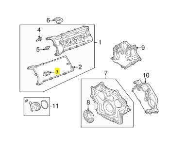 IMS GENUINE JAGUAR NEW LEFT VALVE COVER PLUG SEAL C2D3526 - JAGUAR F PACE X761/ F TYPE COUPE/ XF SUPERCHARGED, X250 2007-PRESENT