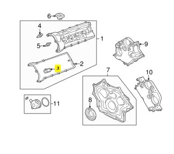 IMS GENUINE JAGUAR NEW RIGHT VALVE COVER PLUG SEAL C2D3527 - JAGUAR F PACE X761/ F TYPE COUPE/ XE X760/ XF SUPERCHARGED 2007-PRESENT