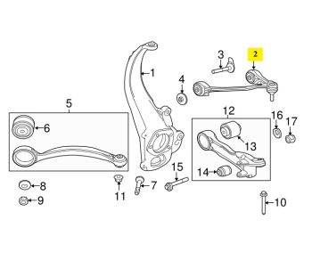 IMS GENUINE JAGUAR NEW FRONT RIGHT UPPER CONTROL ARM WISHBONE C2D36804 - JAGUAR XJ X351 2007-PRESENT