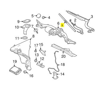 IMS GENUINE JAGUAR NEW RIGHT WIPER BLADE C2D49737 - JAGUAR XJ X351 2007-PRESENT