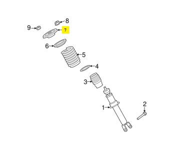IMS GENUINE JAGUAR NEW SPRING DAMPER MOUNTING C2D51875 - JAGUAR XF X260/ XJ X351 2007-PRESENT