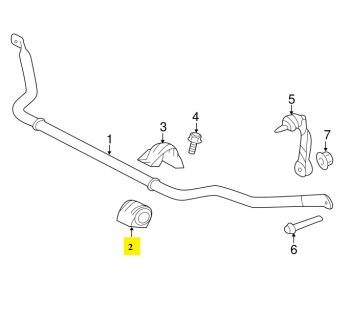 IMS GENUINE JAGUAR NEW ANTI-ROLL BAR BUSH C2D5793 - JAGUAR XJ X351 2007-PRESENT