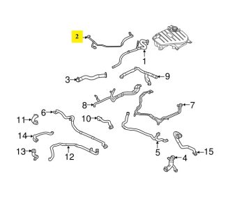 IMS GENUINE JAGUAR NEW ENGINE VENT HOSE C2D6362 - JAGUAR XJ X351 2007-PRESENT