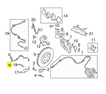 IMS GENUINE JAGUAR NEW FRONT BRAKE SENSOR C2P12722 - JAGUAR F TYPE COUPE/ XJ X351 2007-PRESENT