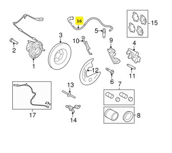 IMS GENUINE JAGUAR NEW BRAKE SENSOR C2P17004- JAGUAR F TYPE COUPE/ XF X250/ XJ X351 2007-PRESENT