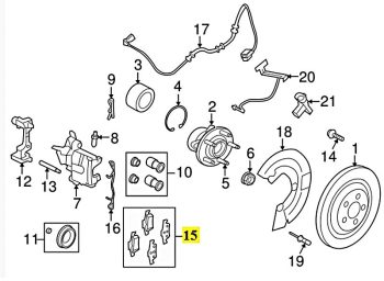 SAP JAGUAR NEW REAR BRAKE PAD C2P17595 - JAGUAR XF X250, XFR/ XJ X351/ XK XKR, XKR-S 2006-PRESENT