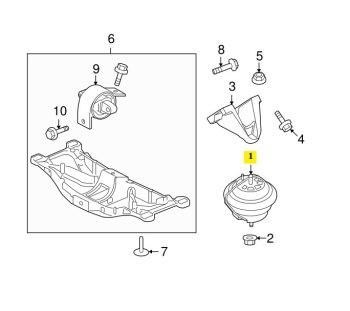 IMS GENUINE JAGUAR NEW RIGHT LEFT ENGINE MOUNTING C2P17845 - JAGUAR XF X260/ XJ X351 2007-PRESENT