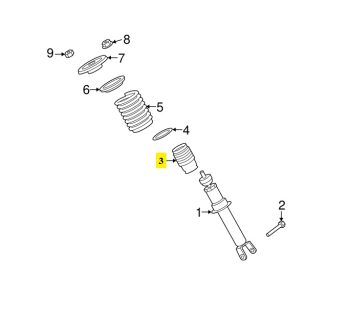 IMS GENUINE JAGUAR NEW ABSORBER GAITER C2P3211 - JAGUAR F TYPE COUPE/ XF X260 2009-PRESENT