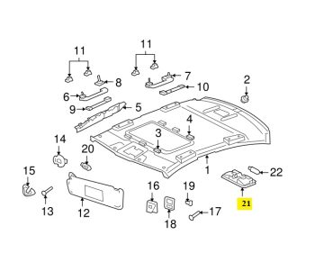 IMS GENUINE JAGUAR NEW INTERIOR LAMP C2Z2411AMN - JAGUAR XF X260 2009-PRESENT