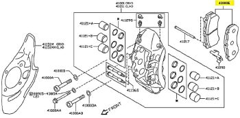 IMS GENUINE NISSAN NEW FRONT BRAKE PAD D1060-JF20C - NISSAN GTR R35 2007-PRESENT