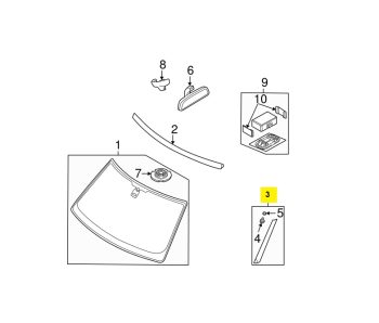 IMS GENUINE RANGE ROVER A PILLER FRONT LEFT DCB500172PNP - RANGE ROVER VOGUE L322 2002-2012