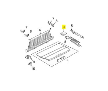 IMS GENUINE RANGE ROVER SHELF COVER EQA500021NUG-RANGE ROVER VOGUE L322 2002-2012