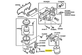 IMS GENUINE RANGE ROVER NEW OIL FILTER LPX100590 - RANGE ROVER DISCOVERY L318/ DEFENDER 2.5L TD5 1990-2016