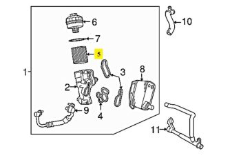 IMS GENUINE RANGE ROVER NEW OIL FILTER LR001419 - RANGE ROVER DISCOVERY L319 3.2L 2009-2016