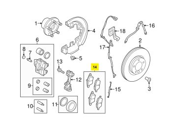 IMS GENUINE RANGE ROVER BRAKE PAD FRONT LR004936-RANGE ROVER DISCOVERY LR2 -2009-2016