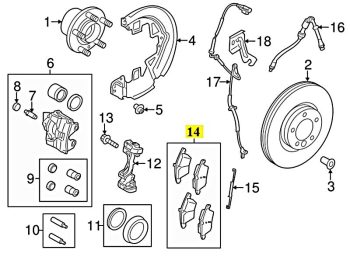 IMS GENUINE RANGE ROVER/ VOLVO NEW FRONT BRAKE PAD LR004936, 30793941 - RANGE ROVER FREELANDER MK2, EVOQUE L538/ VOLVO XC70, V70, S80, S60