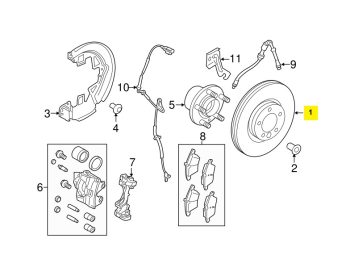IMS GENUINE RANGE ROVER BRAKE DISC FRONT LR007055-RANGE ROVER EVOQUE L538 2011-PRESENT
