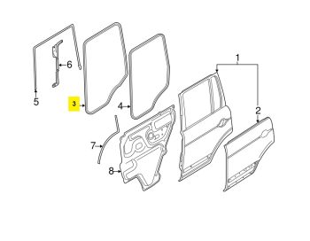 IMS GENUINE RANGE ROVER WEATHERSTRIP LR012459- RANGE ROVER VOGUE L322 2002-2012